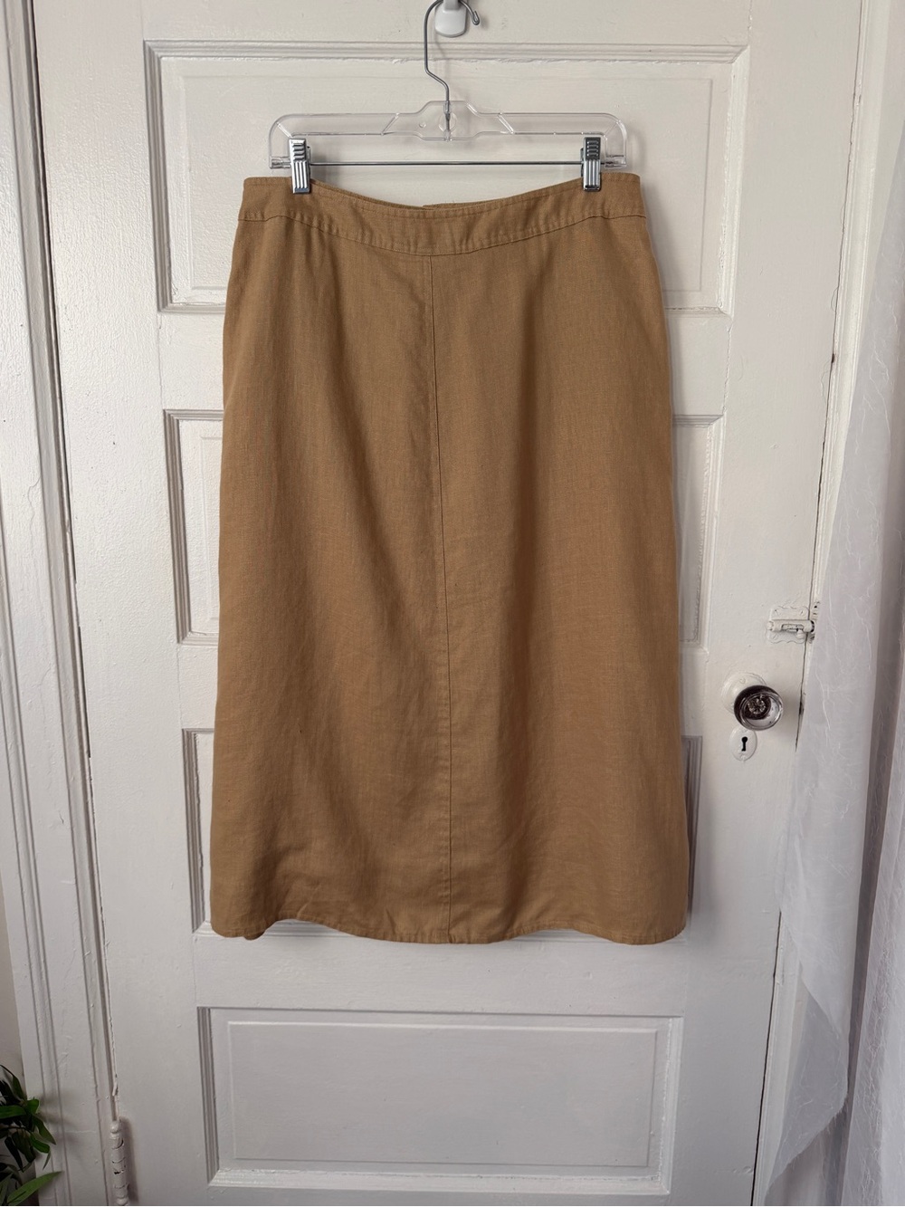 Ralph Lauren NWT Linen Button Front Midi Skirt Pockets Heritage Preppy Teacher - Picture 3 of 14
